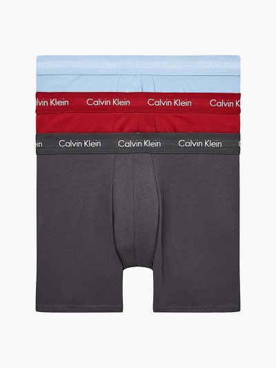 Calvin Klein Underwear HU639764 | Calvin Klein Cotton Stretch Férfi Boxer Piros / Szürke / Kék